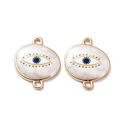 Egg Подвески из смолы, Звенья для глаз из эмалированного сплава светло-золотистого цвета, яйцо, 20.5x16.5x2.5 мм, отверстие : 1.6 мм