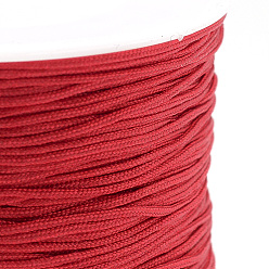 Red Nylon Thread, Chinese Knotting Cord, Red, 0.8mm, about 109.36 yards(100m)/roll