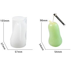 Белый Хэллоуин тыква своими руками силиконовые формы для свечей, для изготовления свечей, белые, 57x103 мм, внутренний диаметр: 54x98 мм