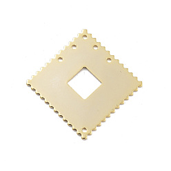 Echt 24 k vergoldet Kronleuchter aus Messing Komponente Links, Karo, cadmiumfrei und bleifrei, echt 24 k vergoldet, 25x25x0.5 mm, Bohrung: 1.2 mm