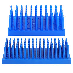 Синий 2шт 2 стиль пластиковые центрифужные пробирки стенды, держатели для пробирок, лабораторные принадлежности, прямоугольные, синие, 85~170x91~229x59~60.5 мм, 1 шт / стиль