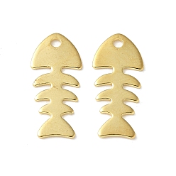 Золотой 201 подвески из нержавеющей стали, рыба, золотые, 18x8x0.5 мм, отверстие : 1.5 мм