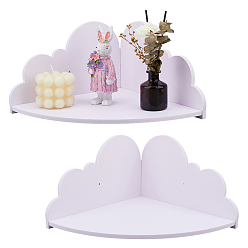 Blanc 2 Sacs, étagères de rangement murales en MDF, nuage, blanc, 254x254x162mm
