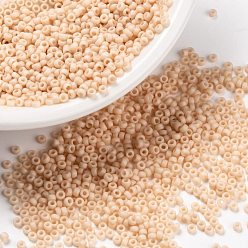 (RR2022) Matte Opaque Antique Beige MIYUKI Round Rocailles Beads, Japanese Seed Beads, 15/0, (RR2022) Matte Opaque Antique Beige, 1.5mm, Hole: 0.7mm, about 250000pcs/pound