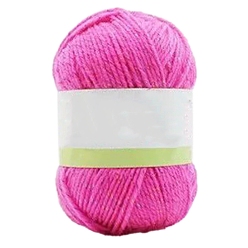 Hot pink Acrylfasern und Polyestergarn, mit goldenem Seidenfaden, zum Weben, Stricken & Häkeln, hot pink, 2~2.5 mm