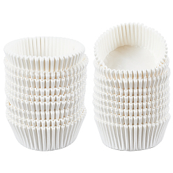 Белый Бумажные стаканчики для выпечки, рифленая формочка для кексов, аксессуары для выпечки, белые, 70x31 мм