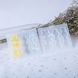 Белый Украшение для заколок для волос из кожи аллигатора, формы из пищевого силикона, для уф-смолы, изготовление изделий из эпоксидной смолы, разнообразные, белые, 100x88x6 мм, внутренний диаметр: 68~76 мм