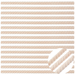 Twist 24Pcs Wood Carving Waistline Edge Strips for Living Room Background Wall Decorative, Twist, 400x18mm