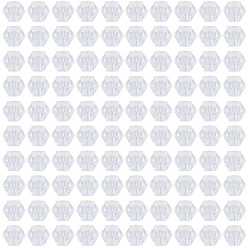 Прозрачный АВ 1000 граненые биконусы из стекла., с покрытием AB цвета, для поделок, ясно AB, 4x4 мм, отверстие : 1 мм