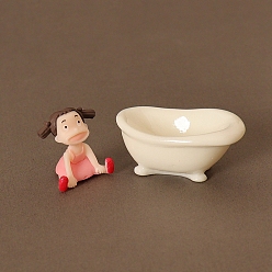 Другие Украшения из смолы, микропейзаж мебель для дома аксессуары для кукольного домика, притворяясь опорными украшениями, ванна, 38x20x17 мм, 2 шт / комплект