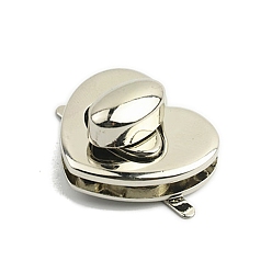 Платина Замки для кошельков из сплава, принадлежности для изготовления женских сумок, сердце, платина, 2.6x3 см