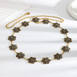 Цветок Богемный стиль сплав геометрические звенья цепи талия живот цепи, античное золото , цветок, 1160 мм