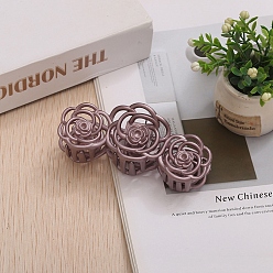 Розово-Коричневый Заколки-когти из смолы с цветком, розово-коричневый, 110 мм