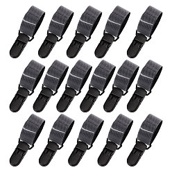 Черный Зажимы для флагов из ПВХ, чёрные, 38x16x9.5 мм