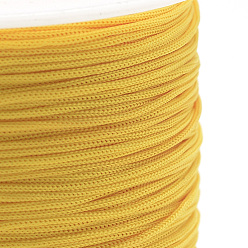 Gold Polyester Cords, Gold, 0.8mm, about 131.23~142.16 yards(120~130m)/roll