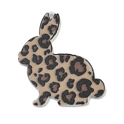 Верблюжий Подвески из акрила с пасхальным принтом, кролик, верблюжие, 39x33x2 мм, отверстие : 1.6 мм