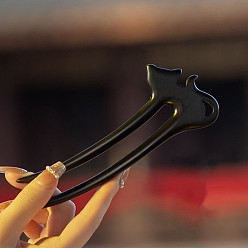 Cat Shape Палочки для волос из черного дерева, аксессуары для волос для женщин, форма кошки, 200 мм