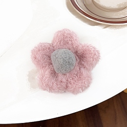 Pink Плюшевые заколки-коготки, цветок, аксессуары для волос для женщин и девочек, розовые, 85 мм