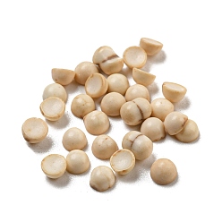 (404) Непрозрачное AB Кислое яблоко Синтетических бирюзовый кабошон, полукруглый, цветочный белый, 3x2 мм