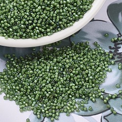 (DB1786) Светло-зеленый AB с Белой Подкладкой Бусины miyuki delica, цилиндр, японский бисер, 11/0, (дБ 1786) светло-зеленая полоса белого цвета, 1.3x1.6 мм, отверстия: 0.8 мм, около 10000 шт / мешок, 50 г / мешок