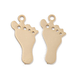 Light Gold Стойки обшивки латунные подвески, долговечный, без кадмия, без никеля и без свинца, нога, золотой свет, 11.5x6x0.3 мм, отверстие : 0.9 мм