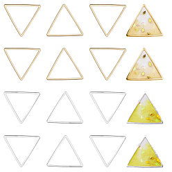 Mixed Color Brass Linking Rings, Triangle, Mixed Color, 21x23x1mm, 2 Colors, 80pcs/color, 160pcs/box