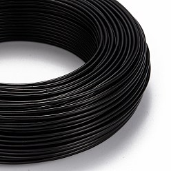 Black Round Aluminum Wire, Flexible Craft Wire, for Beading Jewelry Doll Craft Making, Black, 12 Gauge, 2.0mm, 55m/500g(180.4 Feet/500g)