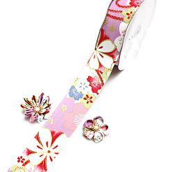Plum Cotton Ribbons, Flower, Garment Accessories, Plum, 1-1/8 inch(30mm), about 10 yards/roll