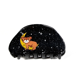 Черный Акриловые коготь заколки, аксессуары для волос для женщин и девочек, чёрные, 82x45x36 мм