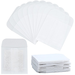 Белый 50шт. конвертов из полупрозрачной бумаги, защитный конверт для держателя карты, прямоугольные, белые, 80x60x0.5 мм