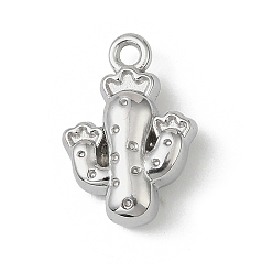 Кактус 304 подвески из нержавеющей стали, без никеля , цвет нержавеющей стали, кактус, 16.5x11.5x6 мм, отверстие : 1.5 мм