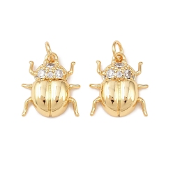 Настоящее золото 18K Латунные микро проложить кубического циркония подвески, обереги от насекомых, долговечный, без кадмия и без свинца, стойки покрытие, с целью перехода в кольце, реальный 18 k позолоченный, 16x14x4.5 мм, отверстие : 3.4 мм