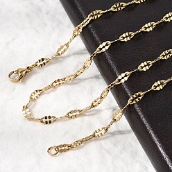 Золотой 304 колье-цепочки из нержавеющей стали, с карабин-лобстерами , золотые, 23.4 дюйм (59.4 см), 3.5 мм