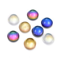 (52) Непрозрачная лаванда Прозрачные k 9 стеклянные кабошоны, полукруглые / купольные, разноцветные, 14x7 мм
