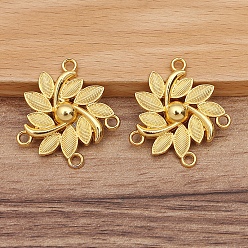 Golden Alloy Chandelier Componement Links, Flower, Golden, 30x28mm