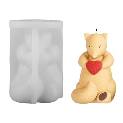 Лиса Силиконовые формы для свечей своими руками, формы для литья смолы, для уф-смолы, изготовление ювелирных изделий из эпоксидной смолы, белые, лиса, 66x93 мм