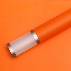 Оранжево-Красный 20 листы с золотым краем водонепроницаемая пластиковая подарочная упаковочная бумага opp, квадратный, сложенный букет цветов украшение оберточной бумаги, оранжево-красный, 565x565 мм