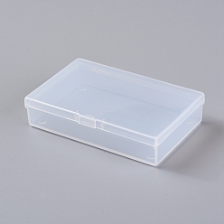 Claro Cajas de plástico, recipientes de almacenamiento de grano, Rectángulo, Claro, 10x6.5x2.2 cm, diámetro interior: 9.5x5.8 cm