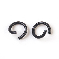 Black Iron Jump Rings, Open Jump Rings, Black, 17 Gauge, 8~8.5x1.2mm, Inner Diameter: 5~6mm