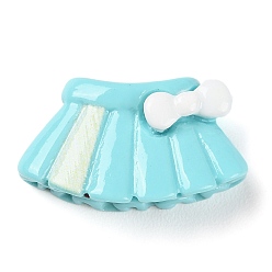 Clothes Непрозрачные кабошоны из смолы, изготовление ювелирных изделий, голубой, одежда, 14x23x7.5 мм