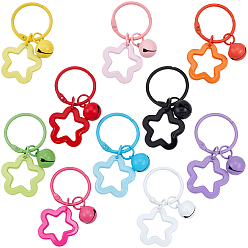 (52) Непрозрачная лаванда 20 шт. 10 брелоки из цинкового сплава разных цветов, с акриловым нахождения, звезда, разноцветные, 62 мм, 2 шт / цвет