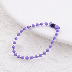 Средний Синий Шифер Железные бирки цепи, с разъемами мяч цепи, средний грифельно-синий, 10~12 см