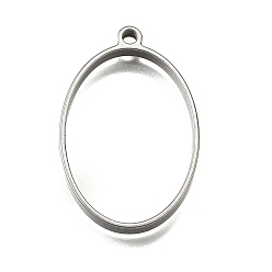Oval 304 подвески из нержавеющей стали, овальные, 35x22.5x3 мм, отверстие : 2 мм