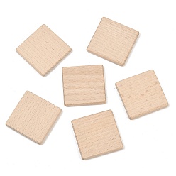 Мокасин Листы буковой древесины, незаконченная древесина, квадратный, розовые, 49.5~50x49.5~50x7 мм