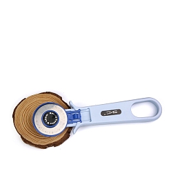 Васильковый Портативный роторный роликовый резак, режущий инструмент для шитья, для изготовления, шитье, подбивка, лоскутное шитье, васильковый, 18.3x4.5x2.7 см