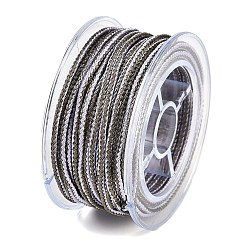 Коричневый 10 ярдов круглых плетеных нейлоновых нитей, для китайского решений узлов, кофе, 1.5 мм, около 2.19 ярдов(2м)~3.28 ярдов(3м)/рулон