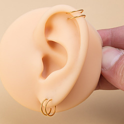 Золотой 316l спиральные кольца для носа из хирургической нержавеющей стали, хрящевые серьги, золотые, внутренний диаметр: 8 мм, штифты : 0.8 мм