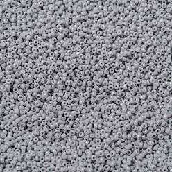 (RR498) Opaque Cement Gray MIYUKI Round Rocailles Beads, Japanese Seed Beads, (RR498) Opaque Cement Gray, 15/0, 1.5mm, Hole: 0.7mm, about 5555pcs/bottle, 10g/bottle