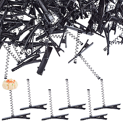 Черный Металлические заколки для волос из кожи аллигатора, чёрные, 40.5x10x46.5 мм