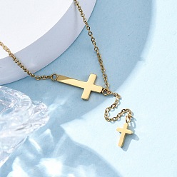 Золотой 304 ожерелья с подвесками из нержавеющей стали для женщин, ионное покрытие (ip), золотые, 16.26 дюйм (41.3 см)